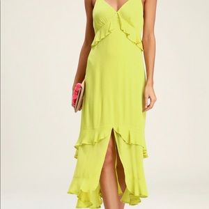 Like green ruffle dress